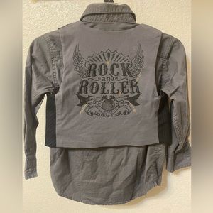 Boys 3 piece set, button down shirt, vest, tie